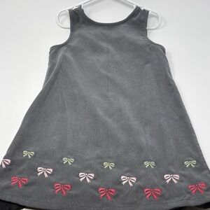 Gymboree Charming Gray Dress with Bow Accents